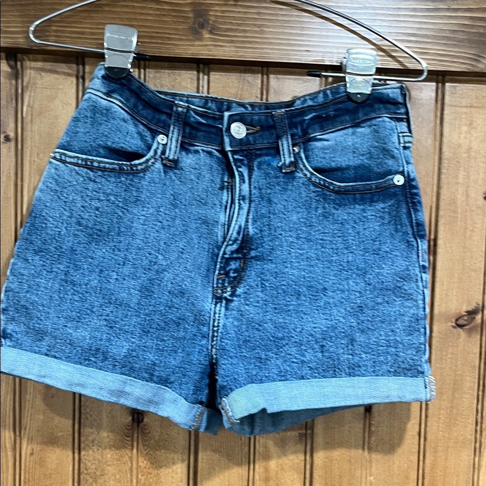 wild fable High-Rise Rolled Hem Jean Shorts - Blue
